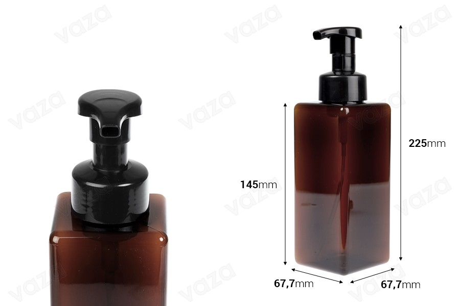 Πλαστικό (PETG) μπουκάλι 650 ml με αντλία για αφρό (foam) (PP42) Πλαστικό (PETG) μπουκάλι 650 ml με αντλία για αφρό (foam) (PP42)-εικόνα_διαστάσεις