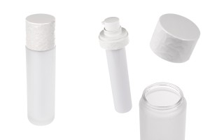 Flacon rechargeable de 100 ml avec pompe à crème et étui extérieur en verre sablé-εικόνα_προϊοντική