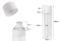 Μπουκάλι 100 ml επαναγεμιζόμενο με αντλία κρέμας και εξωτερική γυάλινη θήκη αμμοβολής-εικόνα_διαστάσεις