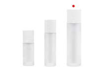 Μπουκάλι 100 ml επαναγεμιζόμενο με αντλία κρέμας και εξωτερική γυάλινη θήκη αμμοβολής-εικόνα_σύνθεση