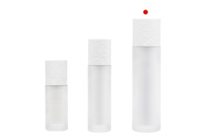 Flacon rechargeable de 100 ml avec pompe à crème et étui extérieur en verre sablé-εικόνα_σύνθεση