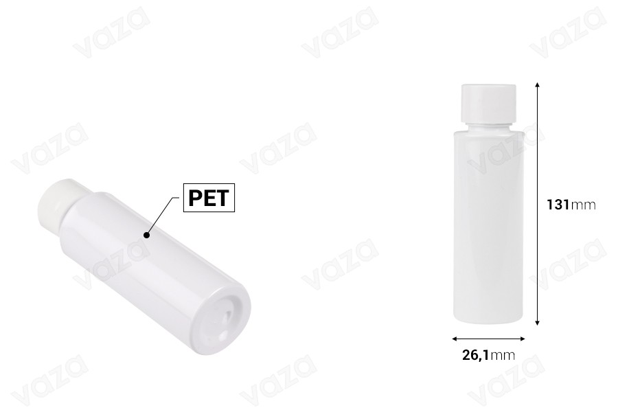 Ανταλλακτικό εσωτερικό λευκό μπουκάλι PET με λευκό καπάκι για τον κωδικό 1193-4-30-εικόνα_διαστάσεις
