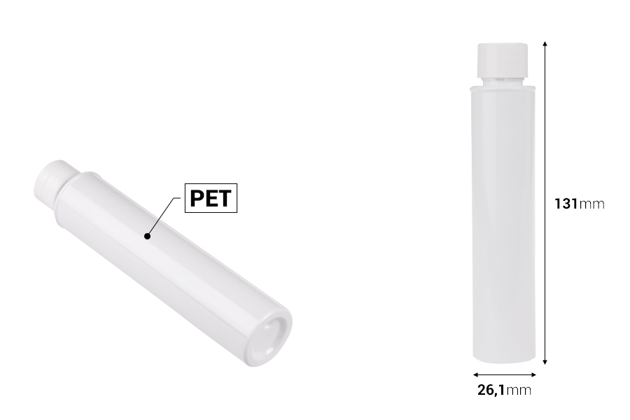 Flacone interno bianco di ricambio con tappo bianco per codice 1193-4-50-εικόνα_διαστάσεις