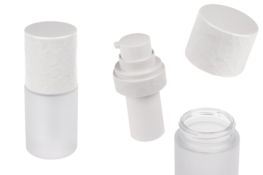 Επαναγεμιζόμενο μπουκάλι airless 15 ml με αντλία κρέμας και εξωτερική γυάλινη θήκη αμμοβολής Επαναγεμιζόμενο μπουκάλι airless 15 ml με αντλία κρέμας και εξωτερική γυάλινη θήκη αμμοβολής-εικόνα_προϊοντική