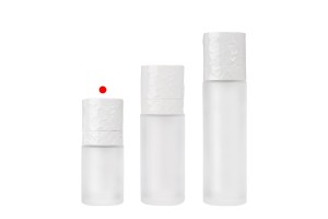 Flacon airless rechargeable de 15 ml avec pompe à crème et boîtier extérieur en verre sablé-εικόνα_σύνθεση