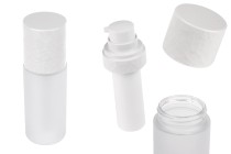 Επαναγεμιζόμενο μπουκάλι airless 30 ml με αντλία κρέμας και εξωτερική γυάλινη θήκη αμμοβολής Επαναγεμιζόμενο μπουκάλι airless 30 ml με αντλία κρέμας και εξωτερική γυάλινη θήκη αμμοβολής-εικόνα_προϊοντική