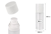 Επαναγεμιζόμενο μπουκάλι airless 30 ml με αντλία κρέμας και εξωτερική γυάλινη θήκη αμμοβολής Επαναγεμιζόμενο μπουκάλι airless 30 ml με αντλία κρέμας και εξωτερική γυάλινη θήκη αμμοβολής-εικόνα_διαστάσεις