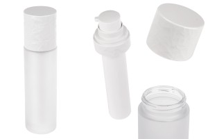 Flacon airless rechargeable 50 ml avec pompe crème et étui extérieur en verre sablé-εικόνα_προϊοντική