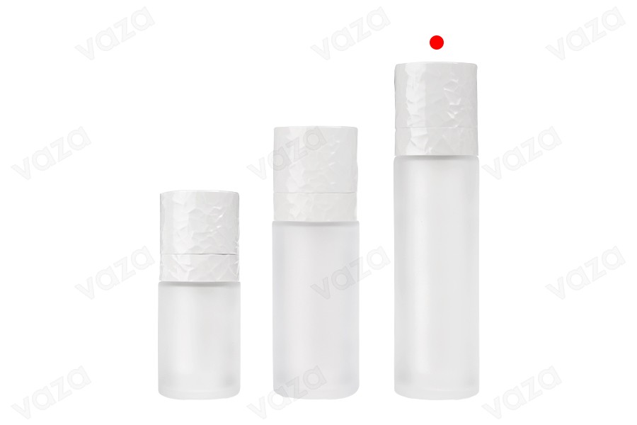 Επαναγεμιζόμενο μπουκάλι airless 50 ml με αντλία κρέμας και εξωτερική γυάλινη θήκη αμμοβολής Επαναγεμιζόμενο μπουκάλι airless 50 ml με αντλία κρέμας και εξωτερική γυάλινη θήκη αμμοβολής-εικόνα_σύνθεση