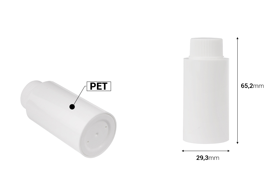 Ανταλλακτικό εσωτερικό λευκό μπουκάλι με λευκό καπάκι για τον κωδικό 1193-6-15-εικόνα_διαστάσεις