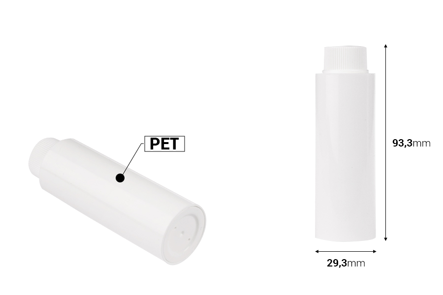 Bouteille intérieure blanche de remplacement avec bouchon blanc pour le code 1193-6-30-photo_dimensions