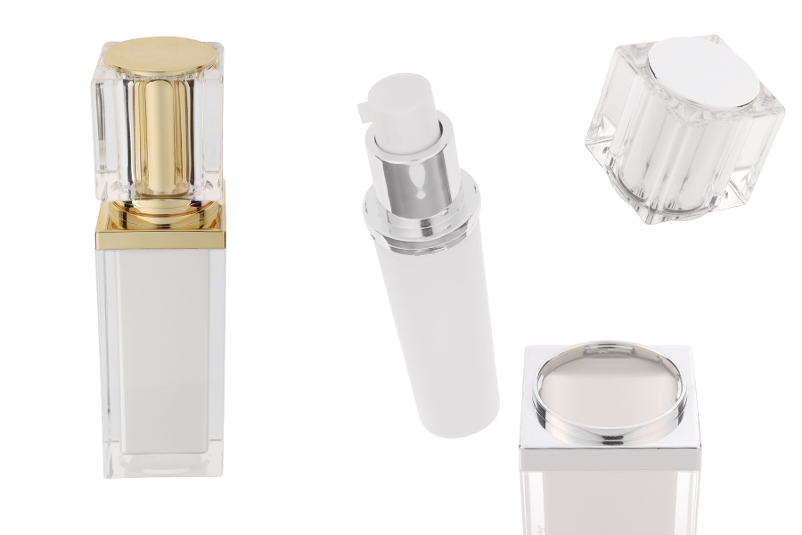 Refillable luxury acrylic bottle 30 ml with cream pump and cap-image_product