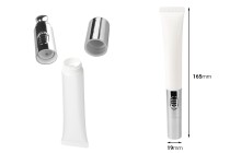 Plastic tube 20 ml in white color with vibration function-photo_dimensions