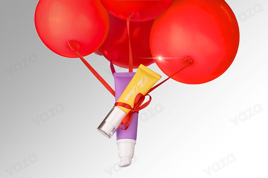 20ml plastic tube in various colors with white pump and transparent cap 20ml plastic tube in various colors with white pump and transparent cap-image_group