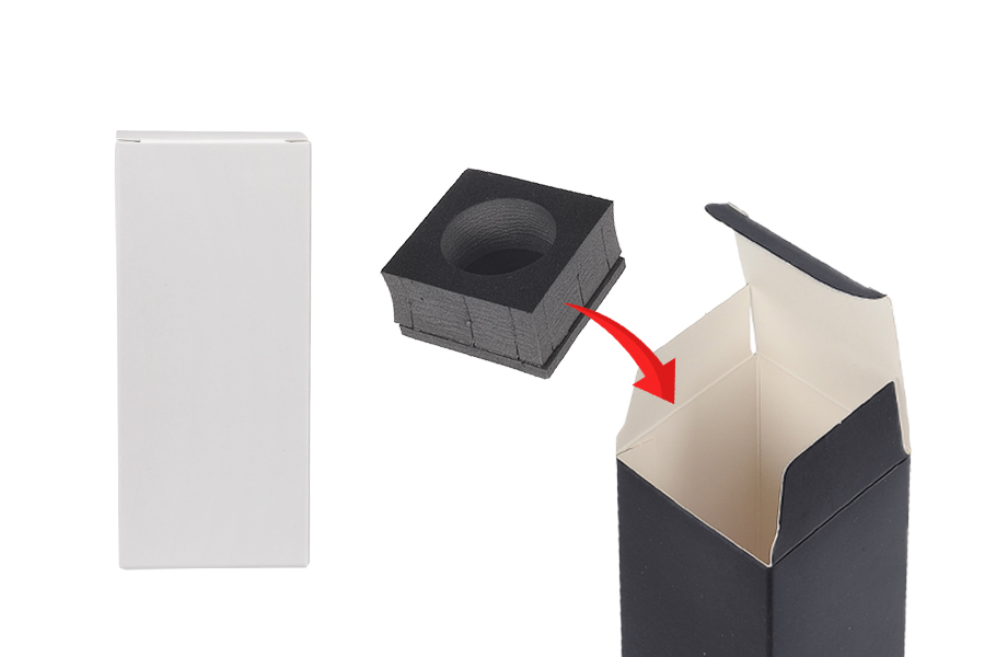 Paper packaging box 55x55x125 mm with inner foam pocket for essential oil bottles 50 ml - 20 pcs Paper packaging box 55x55x125 mm with inner foam pocket for essential oil bottles 50 ml - 20 pcs-image_product