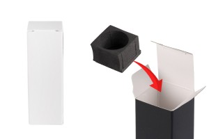 Boîte en papier 30x30x90 mm avec poche intérieure en mousse pour flacons d'huiles essentielles 10 ml - 20 pièces-εικόνα_προϊοντική