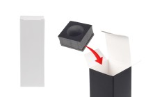 Boîte en papier 50x50x145 mm avec poche intérieure en mousse pour flacons d'huiles essentielles 100 ml - 20 pièces Boîte en papier 50x50x145 mm avec poche intérieure en mousse pour flacons d'huiles essentielles 100 ml - 20 pièces-photo_produit