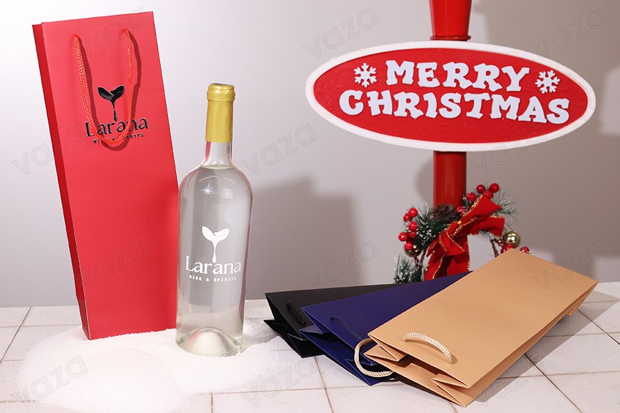 Sacchetto di carta (250gsm) per bottiglie di vino 120x85x360 mm - 12 pezzi Sacchetto di carta (250gsm) per bottiglie di vino 120x85x360 mm - 12 pezzi-gruppo_immagini