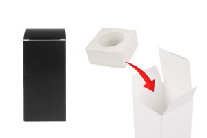 Boîte en papier 50x50x110 mm avec poche intérieure en mousse pour flacons d'huiles essentielles 30 ml - 20 pièces-εικόνα_προϊοντική