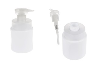 Plastic (HDPE) white bottle 200 ml with safety pump-image_product