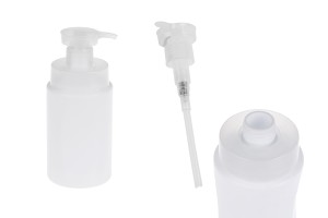 Plastic (HDPE) white bottle 300 ml with safety pump-image_product