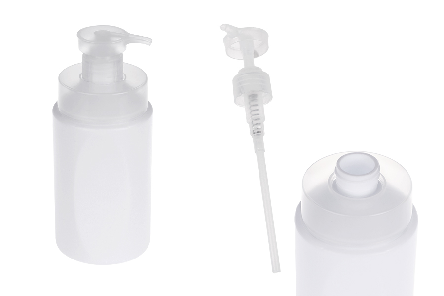 Πλαστικό (HDPE) λευκό μπουκάλι 500 ml με αντλία ασφαλείας-εικόνα_προϊοντική