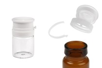 10 ml Glasfläschchen in transparenter oder karamellfarbener Farbe mit weißem Schnappverschluss (PP24) für Arzneimittel und Homöopathika 10 ml Glasfläschchen in transparenter oder karamellfarbener Farbe mit weißem Schnappverschluss (PP24) für Arzneimittel und Homöopathika-produktbild