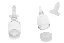 Flacon jetable transparent de 10 ml avec bouchon Flacon jetable transparent de 10 ml avec bouchon-photo_produit