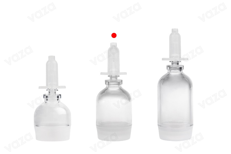 Flacon jetable transparent de 10 ml avec bouchon-photo_groupe