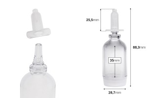 Transparentes 15 ml Einwegfläschchen mit Kappe-εικόνα_διαστάσεις