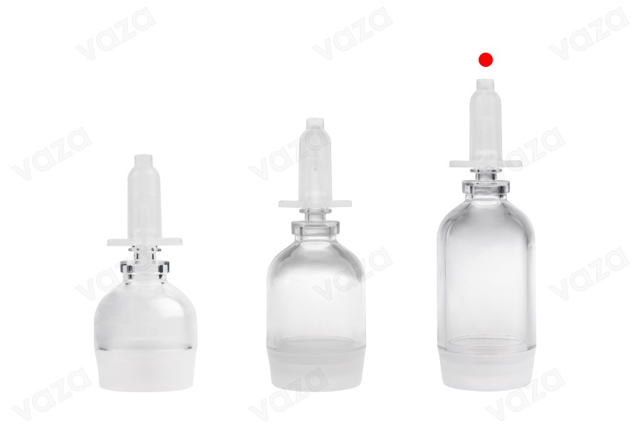 Flacon jetable transparent de 15 ml avec bouchon-photo_groupe
