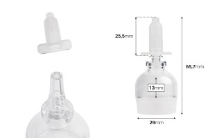 Flacon jetable transparent de 5 ml avec bouchon-εικόνα_διαστάσεις