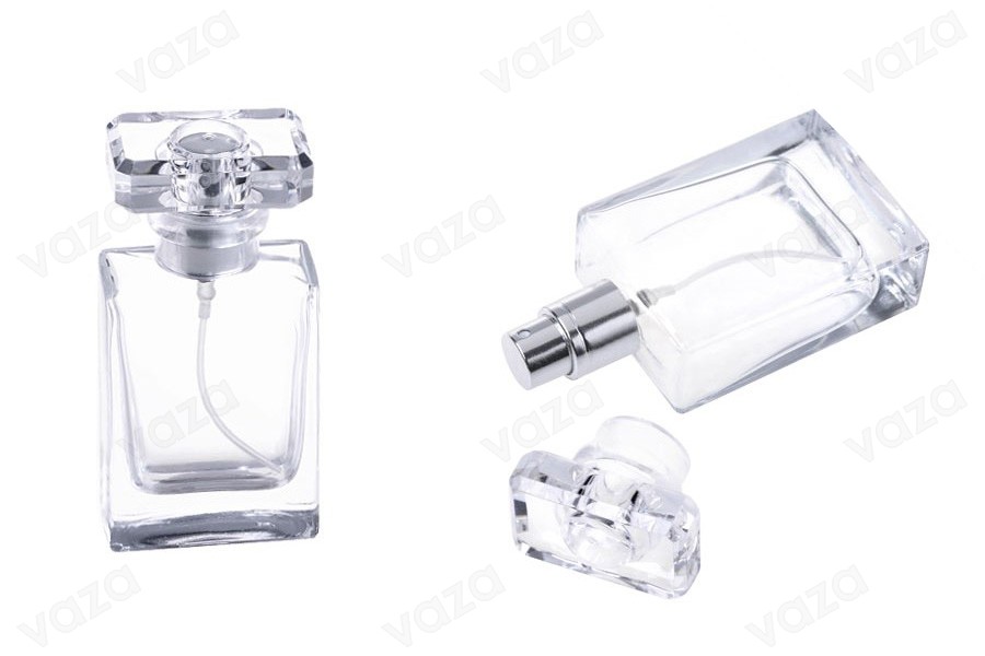 Γυάλινη φιάλη αρωμάτων 30 ml με καπάκι και σπρέι (PP 15) Γυάλινη φιάλη αρωμάτων 30 ml με καπάκι και σπρέι (PP 15)-εικόνα_προϊοντική
