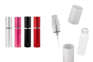 Flacon avec vaporisateur de parfum de 5 ml en verre dans un boîtier en aluminium de différentes couleurs-εικόνα_προϊοντική