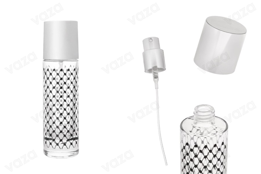 Φιάλη αρωμάτων 30 ml με ασημί σπρέι και καπάκι (PP 15) Φιάλη αρωμάτων 30 ml με ασημί σπρέι και καπάκι (PP 15)-εικόνα_προϊοντική