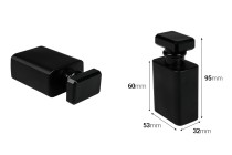 Φιάλη αρωμάτων γυάλινη 50 ml σε μαύρο χρώμα με σπρέι και καπάκι Φιάλη αρωμάτων γυάλινη 50 ml σε μαύρο χρώμα με σπρέι και καπάκι-εικόνα_διαστάσεις