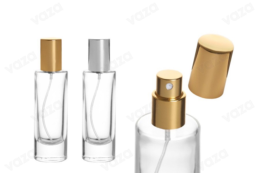 Parfümflasche 30ml transparent mit Spray und Aluminiumdeckel-produktbild