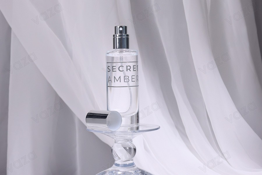 Shishe parfumi 30ml transparente me sprej ngjyrë argjëndi dhe kapak alumini Shishe parfumi 30ml transparente me sprej ngjyrë argjëndi dhe kapak alumini -εικόνα_σύνθεση