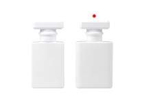 Glass perfume bottle 50 ml in white color with spray and cap Glass perfume bottle 50 ml in white color with spray and cap-image_group