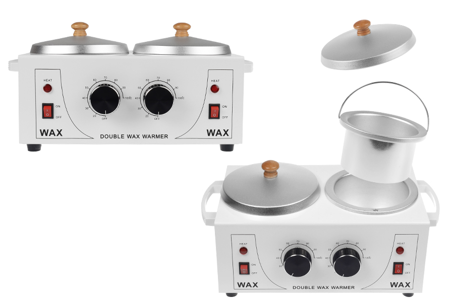 Διπλή λευκή μηχανή τήξης - υγροποίησης κεριού 600/600 ml-εικόνα_προϊοντική