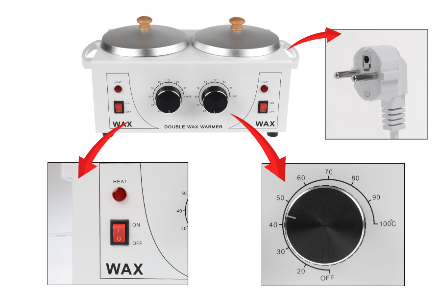 Διπλή λευκή μηχανή τήξης - υγροποίησης κεριού 600/600 ml-εικόνα_σύνθεση