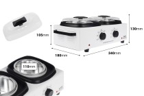 Διπλή λευκή μηχανή τήξης - υγροποίησης κεριού 500/500ml-εικόνα_διαστάσεις