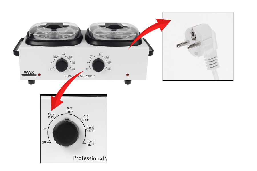 Διπλή λευκή μηχανή τήξης - υγροποίησης κεριού 500/500ml-εικόνα_σύνθεση