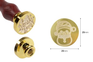 Wachssiegel mit einem Durchmesser von 25 mm in verschiedenen Weihnachtsmotiven-εικόνα_διαστάσεις