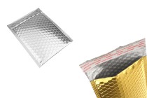 Luftpolsterumschläge 13x18 cm in glänzendem Silber oder Gold - 10 Stück-produktbild
