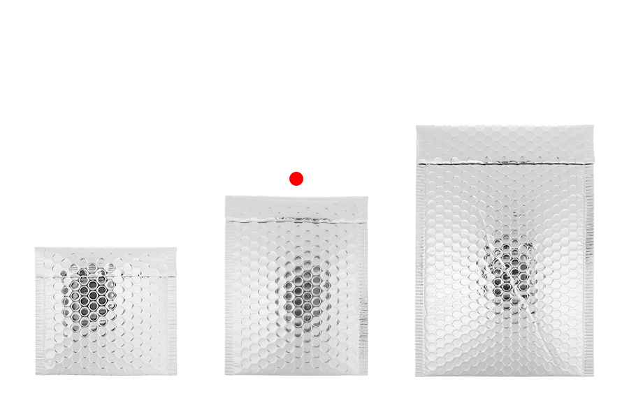 Luftpolsterumschläge 13x18 cm in glänzendem Silber oder Gold - 10 Stück-bildgruppe