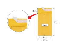 Luftpolsterfolien-Umschlag 70x150 mm mit selbstklebendem Verschluss und Luftpolsterfolie-εικόνα_διαστάσεις