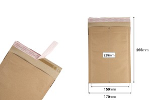 Enveloppe 170x225 mm avec doublure en papier renforcé et fermeture autocollante-2