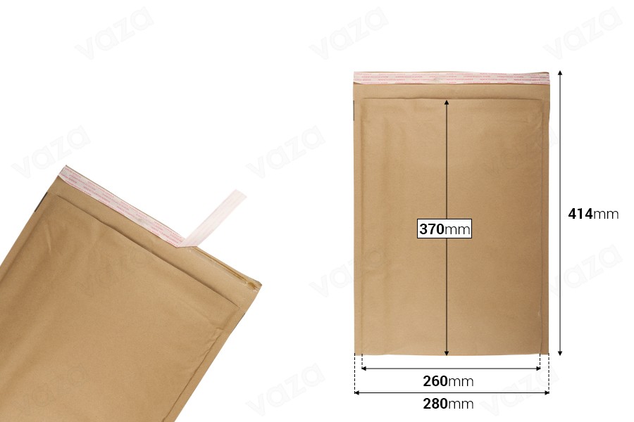 Enveloppe 285x370 mm avec doublure en papier renforcé et fermeture autocollante Enveloppe 285x370 mm avec doublure en papier renforcé et fermeture autocollante-εικόνα_διαστάσεις