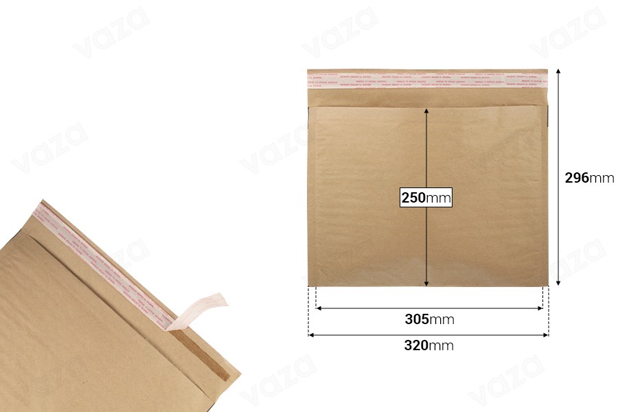 Umschlag 320x250 mm mit verstärktem Papierfutter und Selbstklebeverschluss Umschlag 320x250 mm mit verstärktem Papierfutter und Selbstklebeverschluss-εικόνα_διαστάσεις